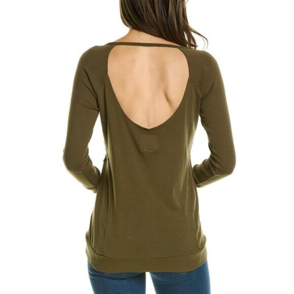Chaser  Henley Long Sleeve Top Ivory Cream Women's Medium NWT - Picture 9 of 9